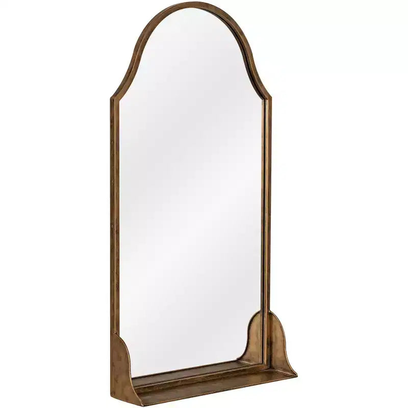 Sawyer Antique Bronze 20 x 38 Wall Mirror with Shelf